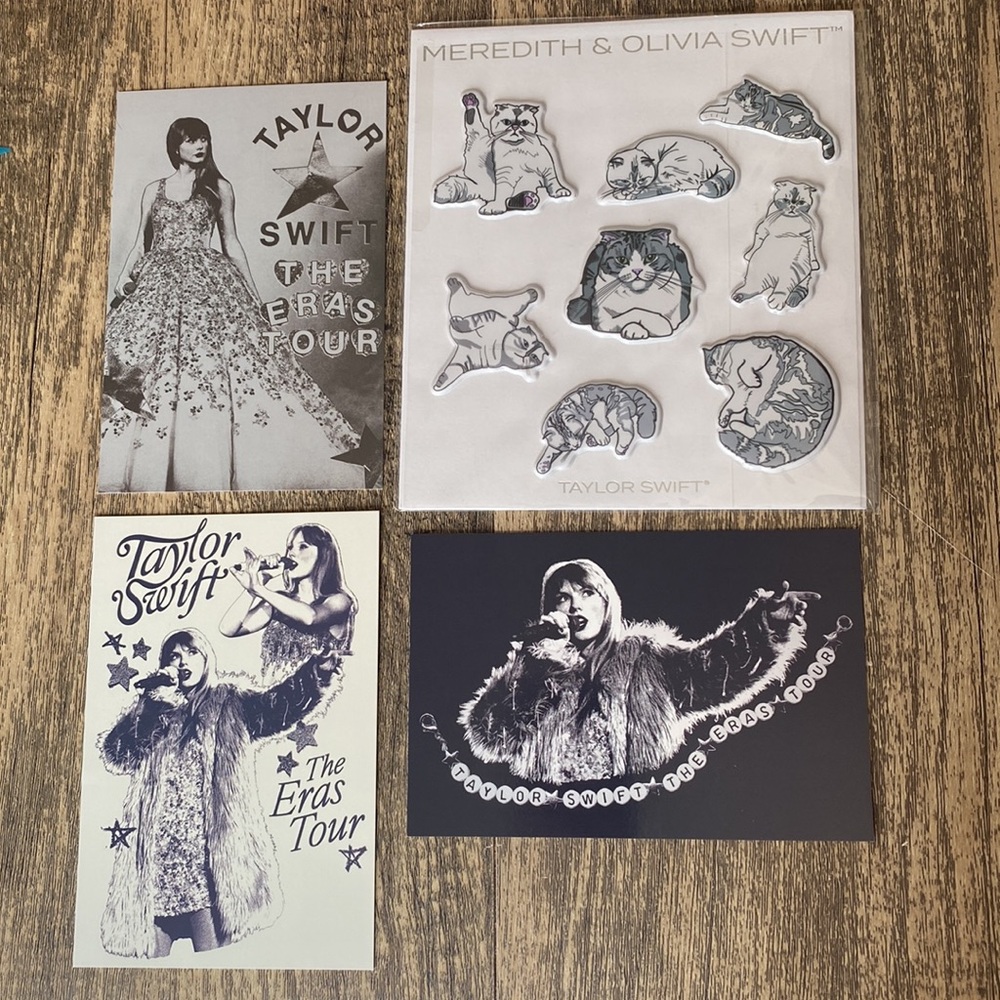 Meredith & Olivia Swift Stickers and Eras Tour Postcards